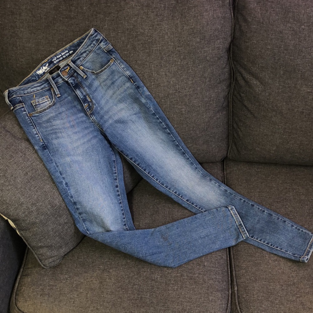 Mossimo High Rise Skinny Power Stretch Denim Jeans Comfy 5-Pocket Size 2S 26 - Picture 4 of 10